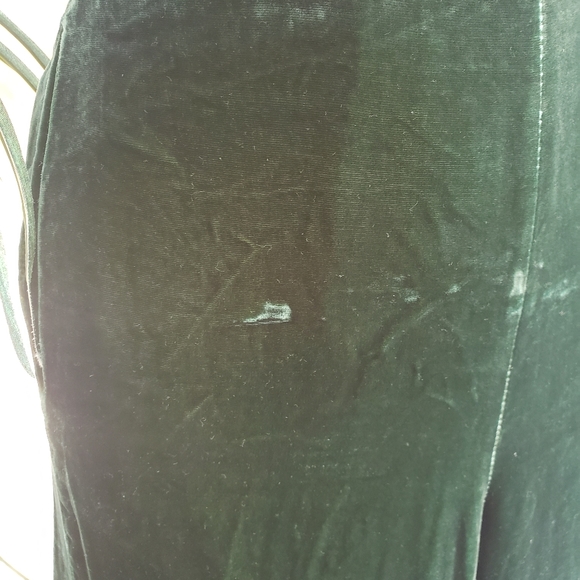 Zara Velvet Silk Green High Waist Trouser Pants S - Picture 10 of 15